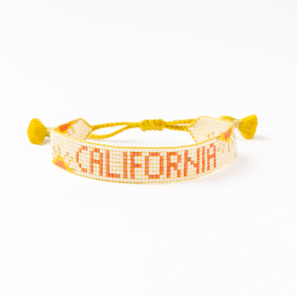 Gabby "California" Adjustable Beaded Bracelet Yellow