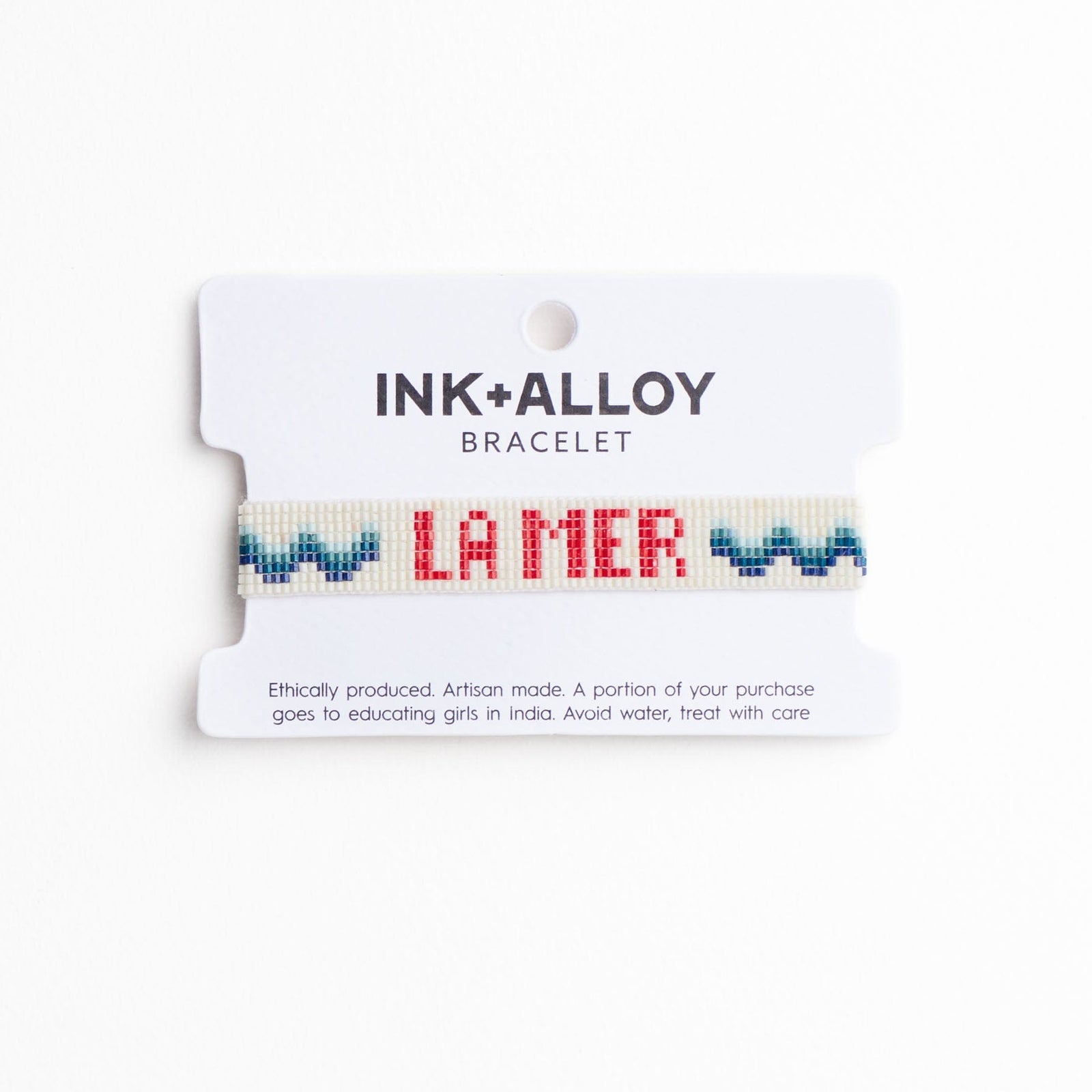 Gabby "La Mer" With Waves Adjustable Beaded Bracelet Ivory Wholesale