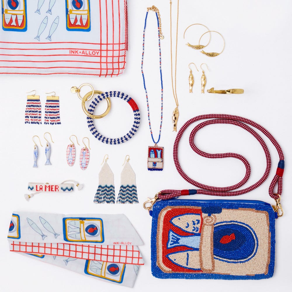 Gabby "La Mer" With Waves Adjustable Beaded Bracelet Ivory Wholesale