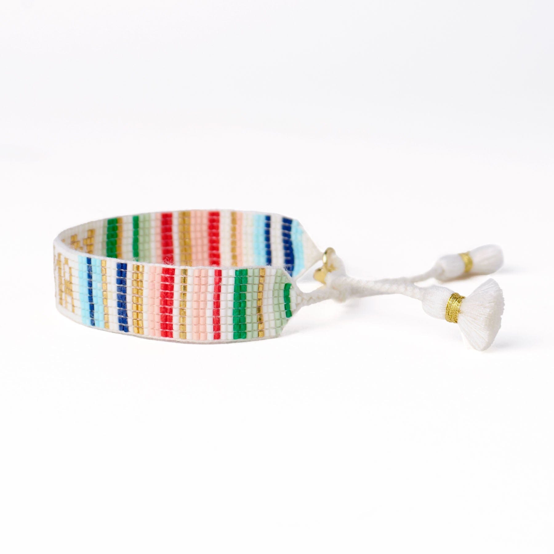 Gabby "Mama" Adjustable Beaded Bracelet Rainbow Wholesale