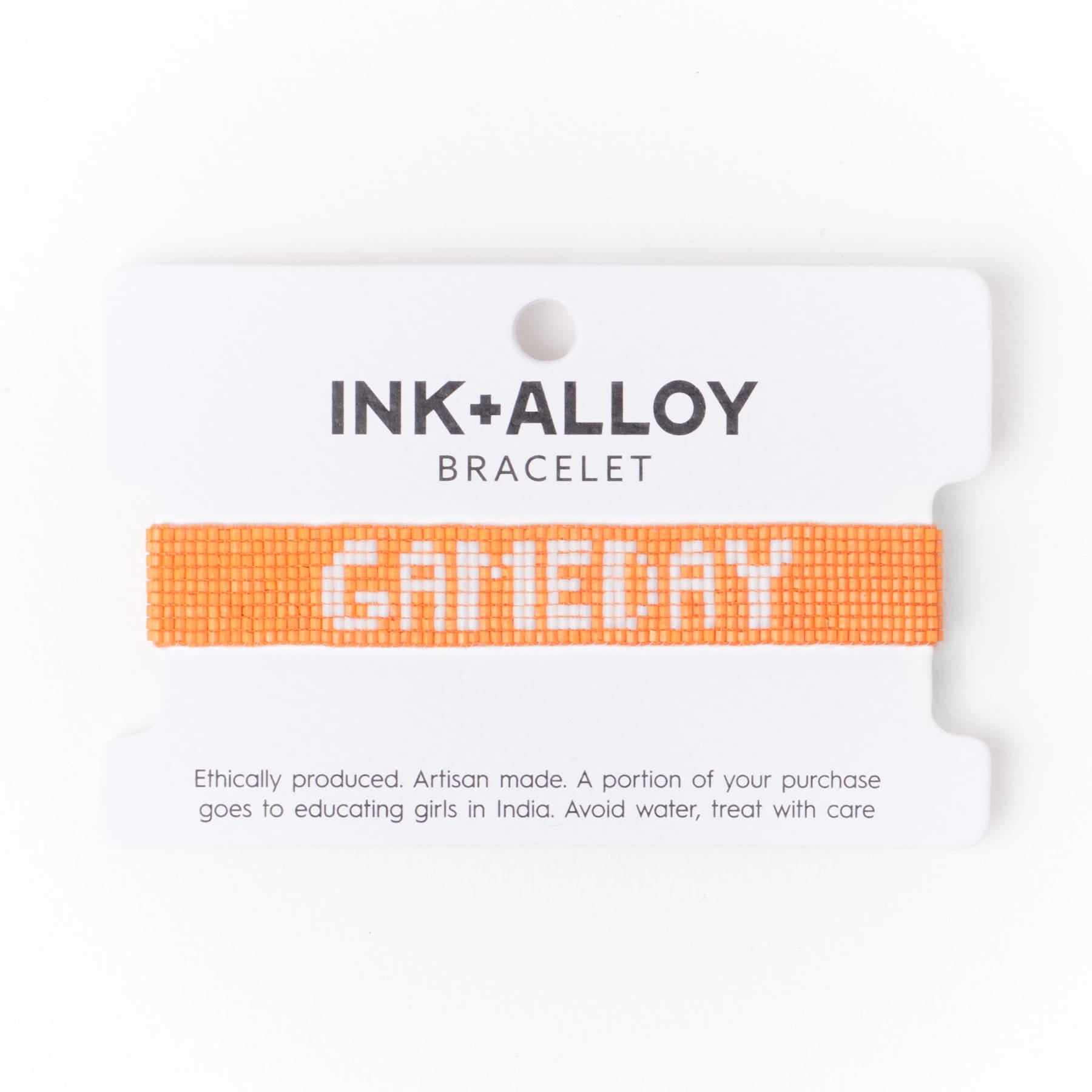 Game Day Adjustable Beaded Bracelet Orange + White Wholesale
