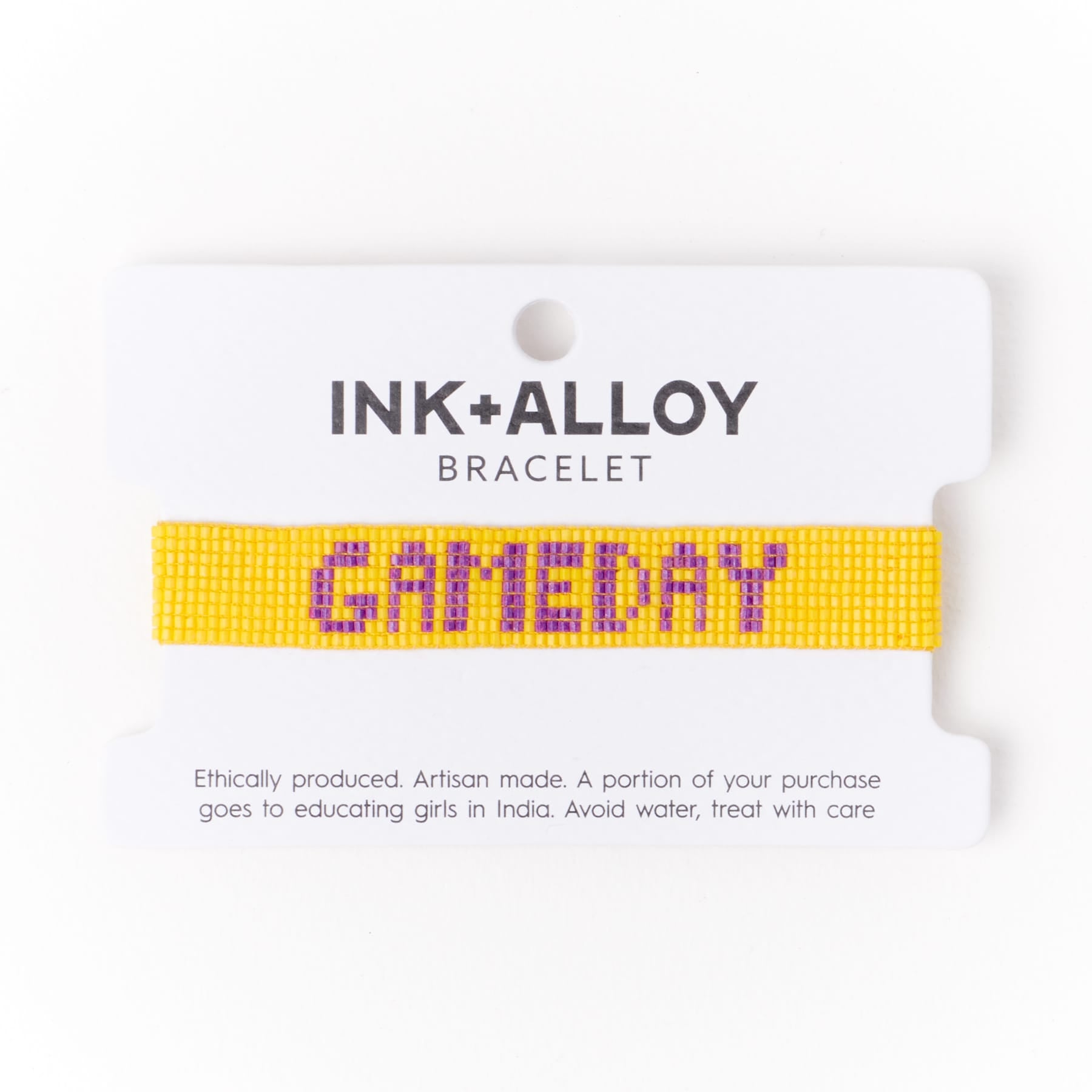 Game Day Adjustable Beaded Bracelet Yellow + Purple Wholesale