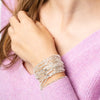 Chelsea 18 Strand Luxe Beaded Bracelet Set Silver
