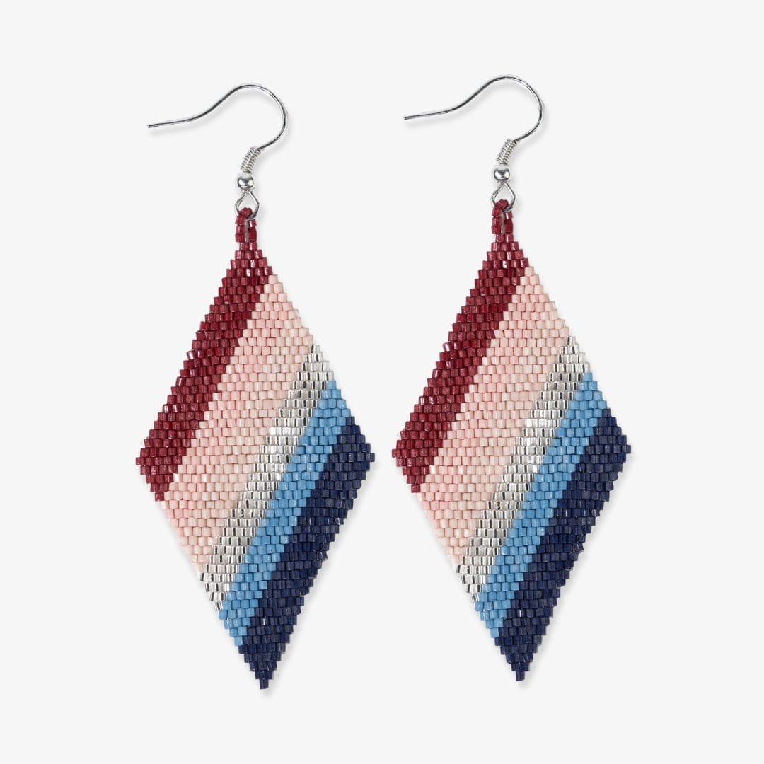 Frida Diagonal Uniform Stripe Beaded Earrings Copenhagen Wholesale