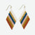 Frida Diagonal Stripes Beaded Drop Earrings Desert Wholesale