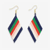 Frida Diagonal Uniform Stripe Beaded Earrings St. Tropez Wholesale