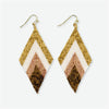 Frida Layered Diamond Beaded Drop Earrings Mixed Metallic Wholesale