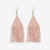 Lexie Solid Beaded Fringe Earrings Blush Wholesale