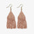 Lexie Solid Beaded Fringe Earrings Rose Gold Wholesale