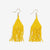 Lexie Solid Beaded Fringe Earrings Lemon Yellow Wholesale