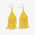 Lexie Solid Beaded Fringe Earrings Lemon Yellow Wholesale