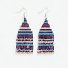 Lexie Horizontal Lines Beaded Fringe Earrings COPENHAGEN Wholesale