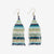 Lexie Horizontal Stripe Beaded Fringe Earrings Blue Wholesale