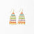 Lexie Horizontal Stripe Beaded Fringe Earrings Multi