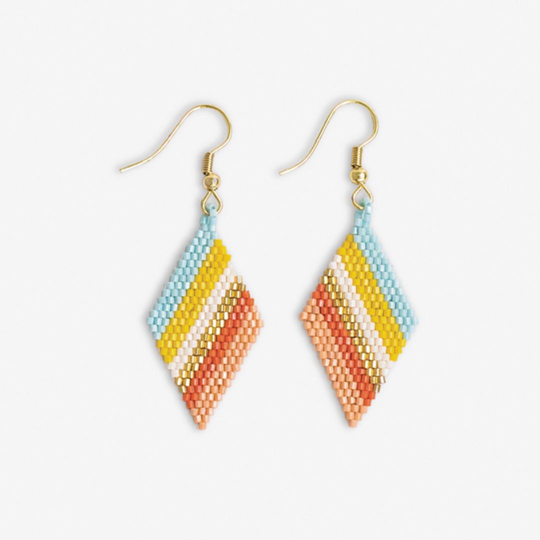 Zelda Angled Stripe Diamond Earrings Amalfi Wholesale