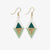 Zelda Flipped Triangle Diamond Earrings Emerald Wholesale