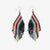 Haley Falling Lines Beaded Fringe Earrings Rainbow Wholesale