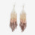 Claire Ombre Beaded Fringe Earrings Mixed Metallic Wholesale