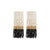Ava Color Block Beaded Fringe Earrings Black Wholesale