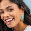 Ava Crossing Colorblock Beaded Fringe Earrings Amalfi Wholesale