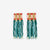 Ava Crossing Colorblock Beaded Fringe Earrings Teal + Poppy Wholesale