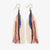 Camielle Abstract Stripe Beaded Fringe Earrings Sedona Wholesale