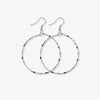 Kelly Checkered Beaded Hoop Earrings Copenhagen Wholesale