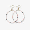 Kelly Dot Beaded Hoop Earrings Blush Wholesale