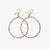 Kelly Dot Beaded Hoop Earrings Teal Wholesale