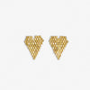 Esme Luxe Bead Heart Shape Post Earrings Gold Wholesale