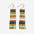 Billie Mixed Horizontal Stripes Beaded Fringe Earrings Desert Wholesale