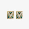 Kallie Rectangle Post Beaded Earrings Mint Wholesale