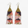 Brittany Mixed Triangles Beaded Fringe Earrings Jaipur Wholesale