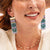 Lauren Faire Isle Nordic Beaded Fringe Earring Blue Wholesale