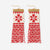 Lauren Holiday Beaded Fringe Earrings Red Wholesale