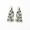 Delilah Poppies Beaded Fringe Earrings Ivory/Black