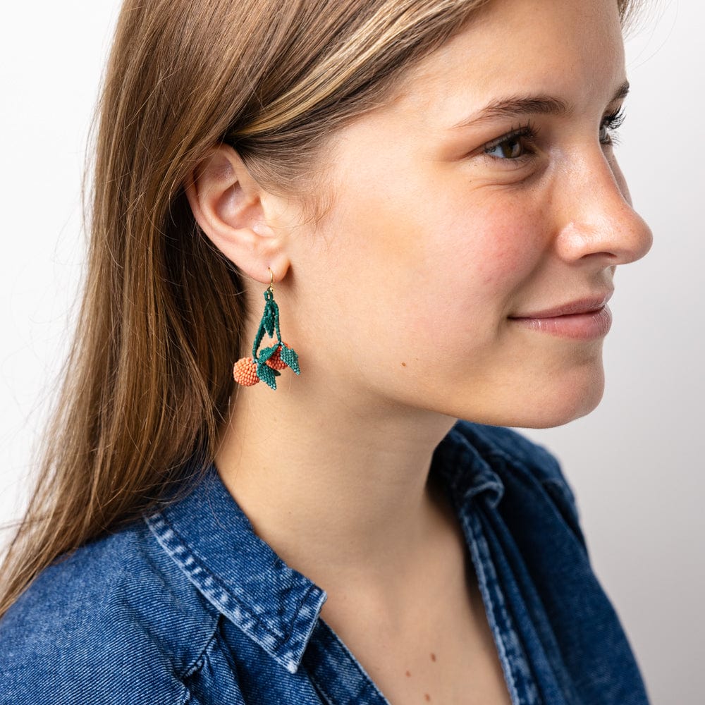 Lottie Clementine Dangle Luxe Earring Orange