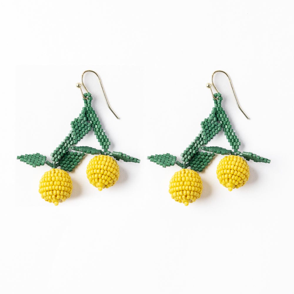 Lottie Lemon Dangle Luxe Earrings Yellow