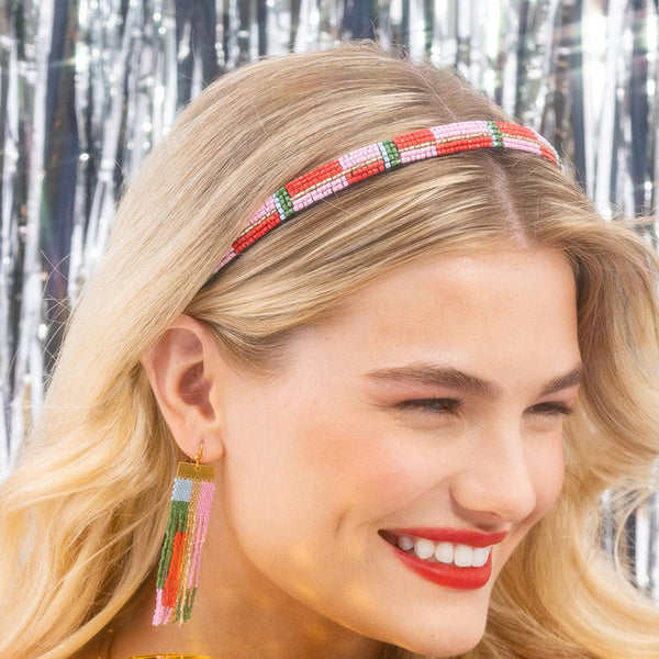 ヘアアクセサリー Dahlia shrinking embroidery headband Dahlia shrinking embroidery headband (Black)