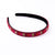Sadie Vertical Colorblock Luxe Beaded Thin Headband Red Wholesale