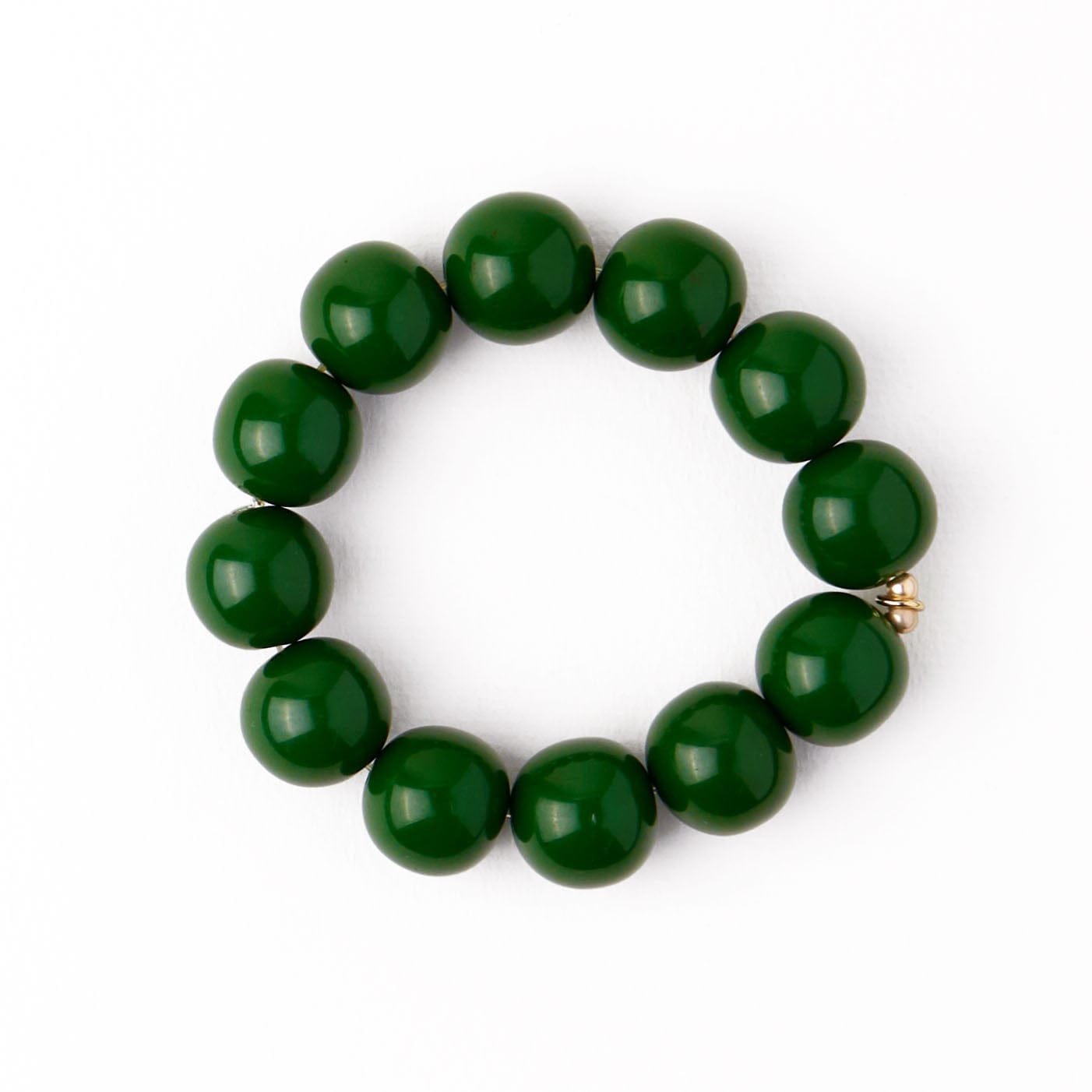 Cece Large Resin Bead Bracelet Green Wholesale