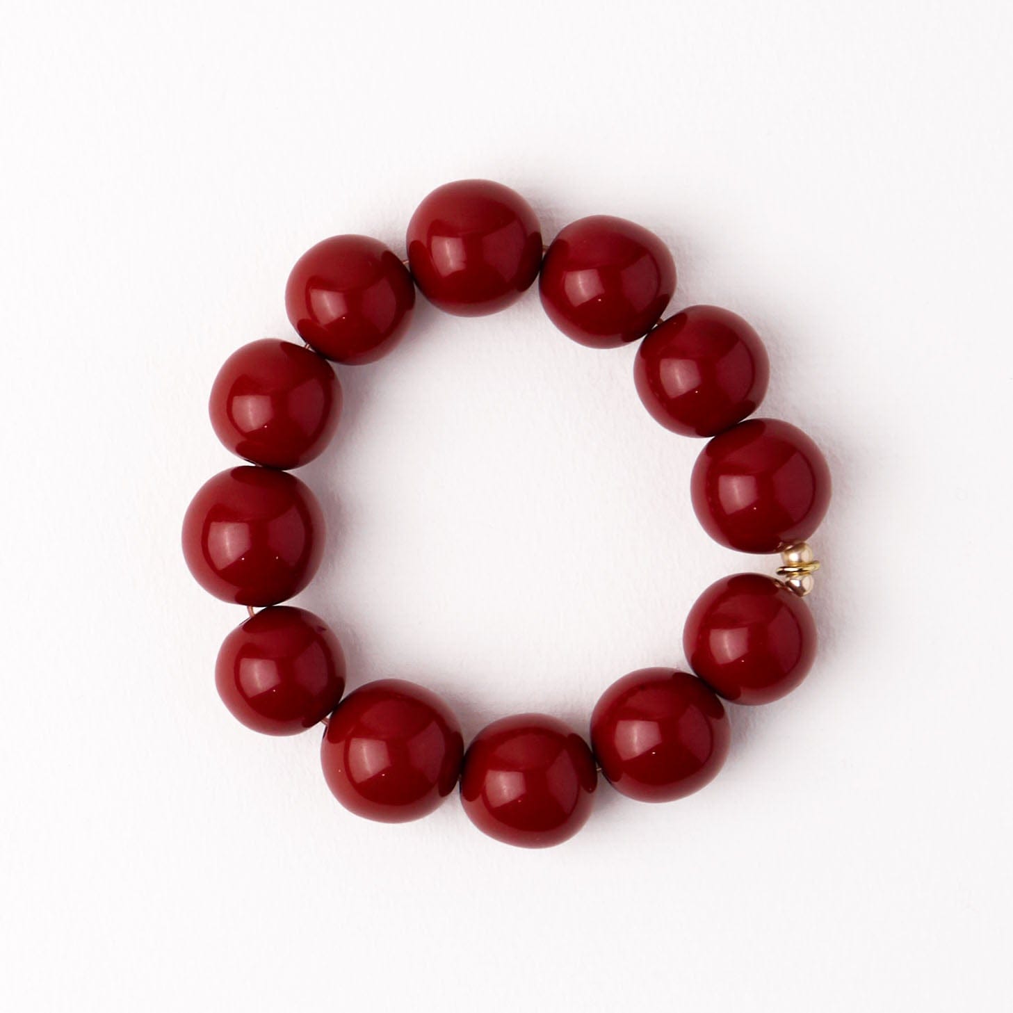 Cece Large Resin Bead Bracelet Brown Wholesale