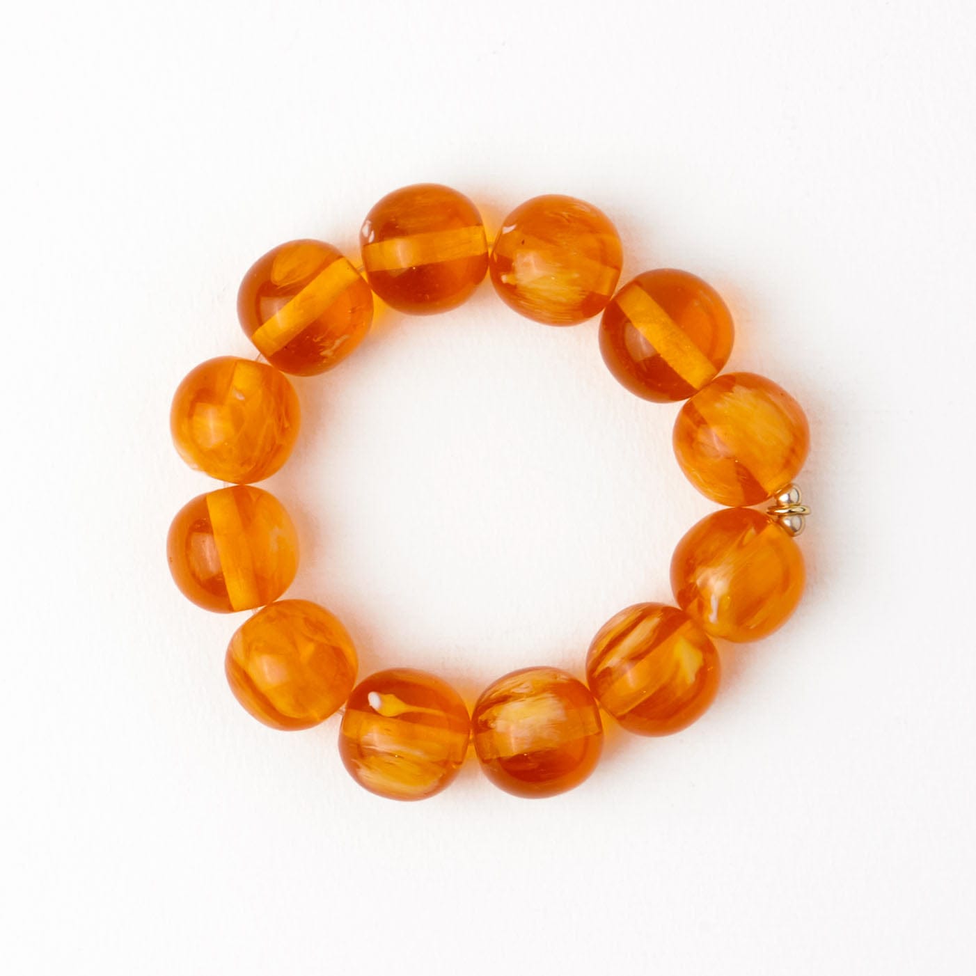 Cece Large Resin Bead Bracelet Amber Wholesale
