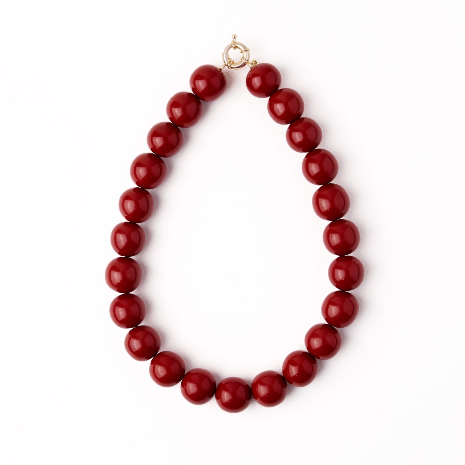 Iris Large Resin Bead Necklace Brown Wholesale