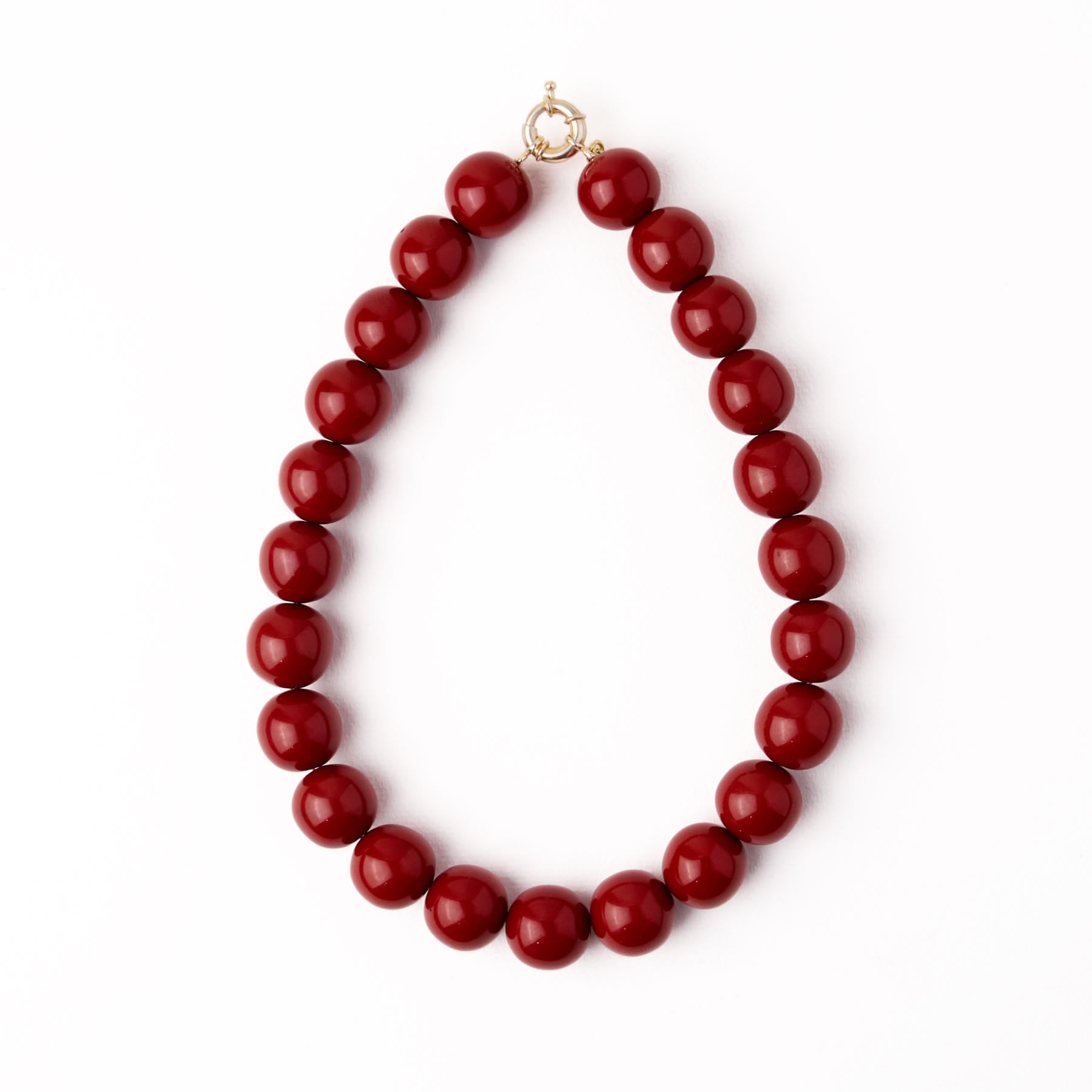 Iris Large Resin Bead Necklace Brown Wholesale