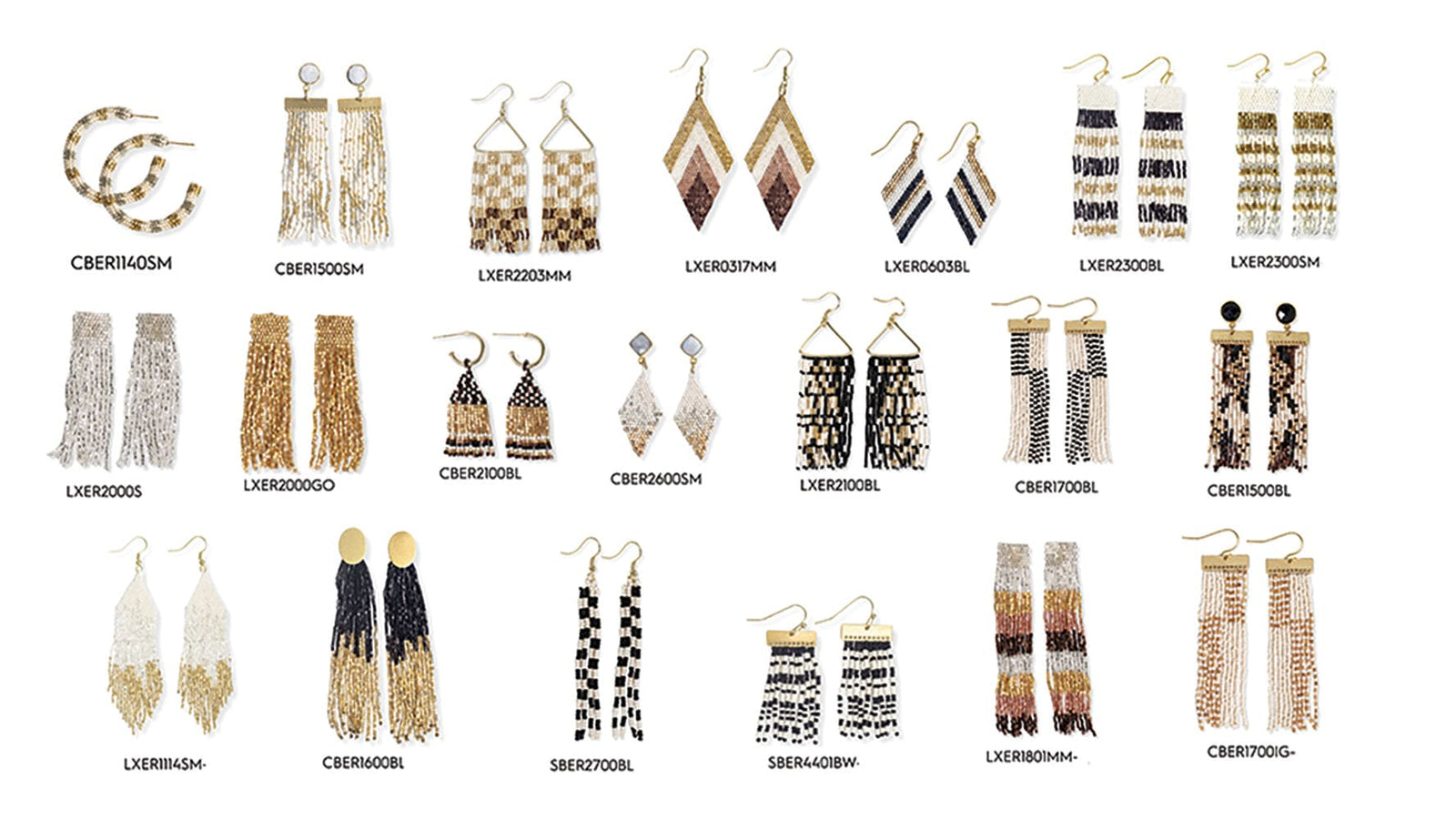 Black & White Mixed Earring Starter Pack with Free Display