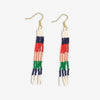 June Colorblock Petite Beaded Fringe Earrings St. Tropez Wholesale