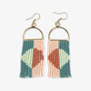 Allison Half Circle Color Block Beaded Fringe Earrings Desert Wholesale