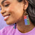 Allison Horizontal Striped Grid Beaded Earrings Rio Wholesale