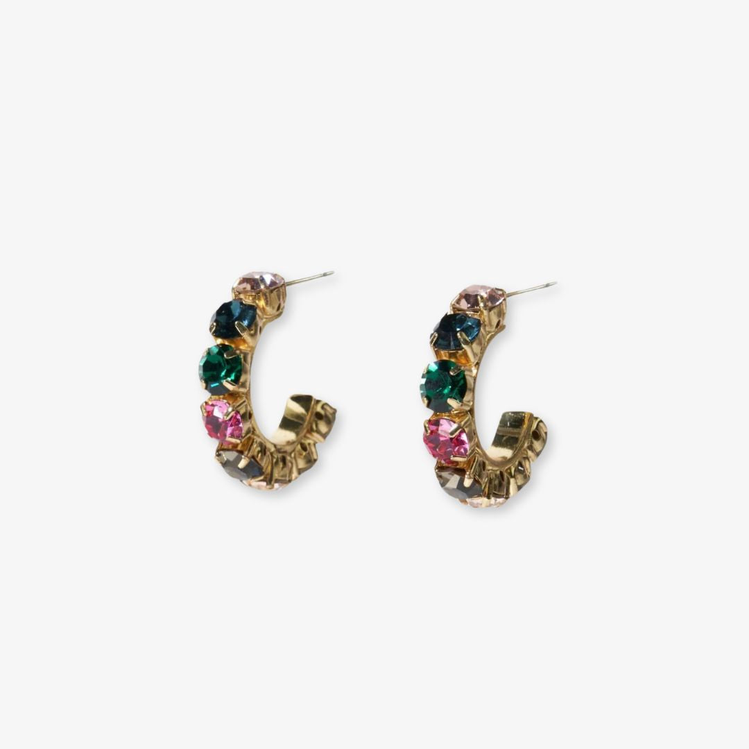 Cameron Mixed Small Hoop Earrings Rainbow Wholesale